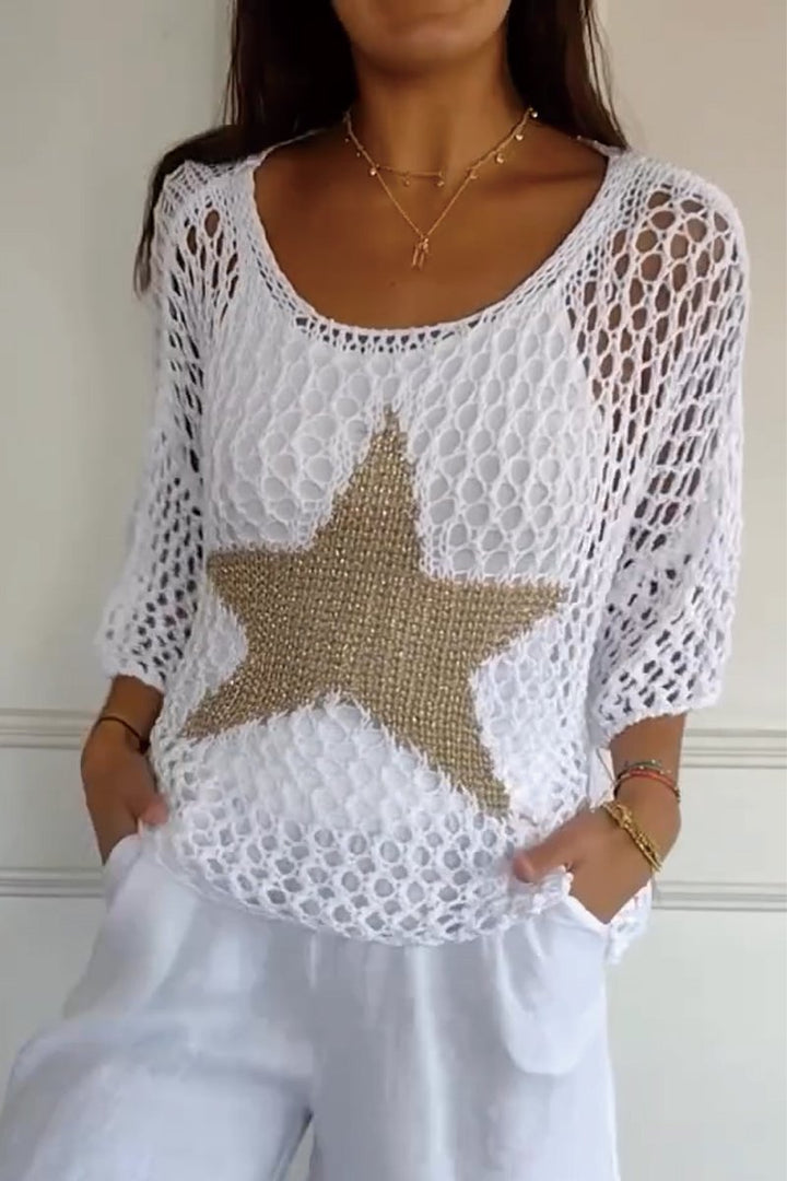Larissa | Pull en maille élégant avec étoile 