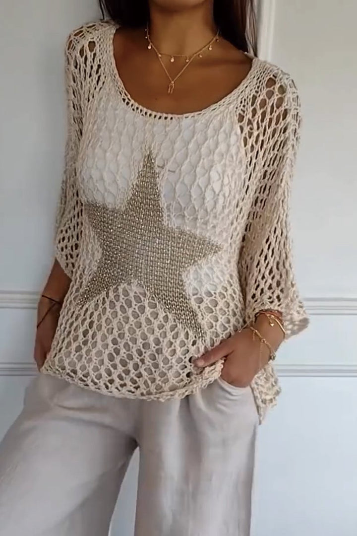 Larissa | Pull en maille élégant avec étoile 