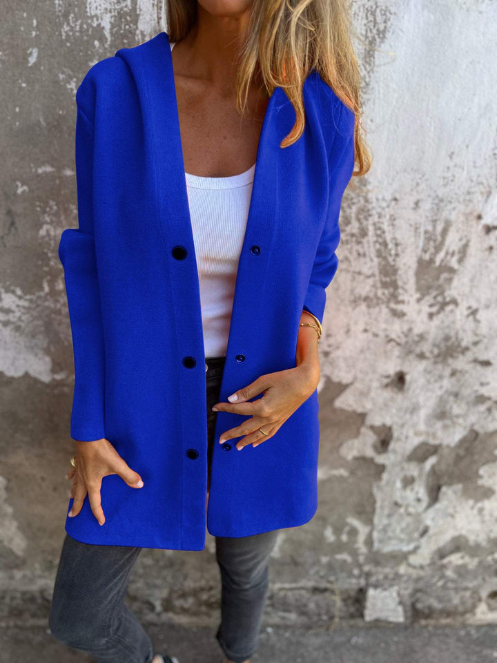 Ella | Veste à capuche décontractée avec bouton unique 