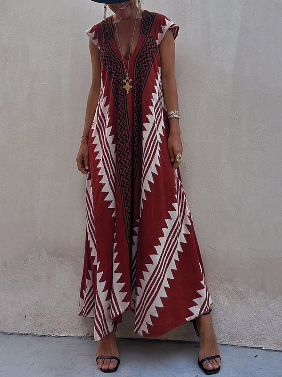 Boho™ | Robe sans manches à col en V 