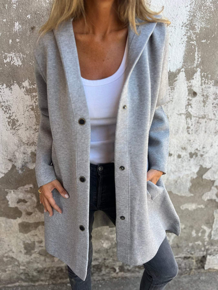 Ella | Veste à capuche décontractée avec bouton unique 