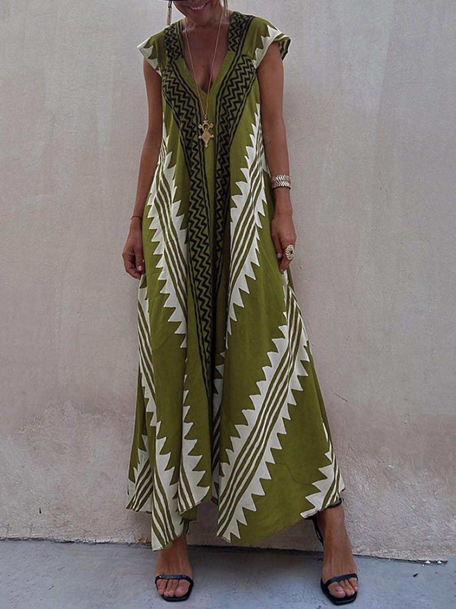 Boho™ | Robe sans manches à col en V 