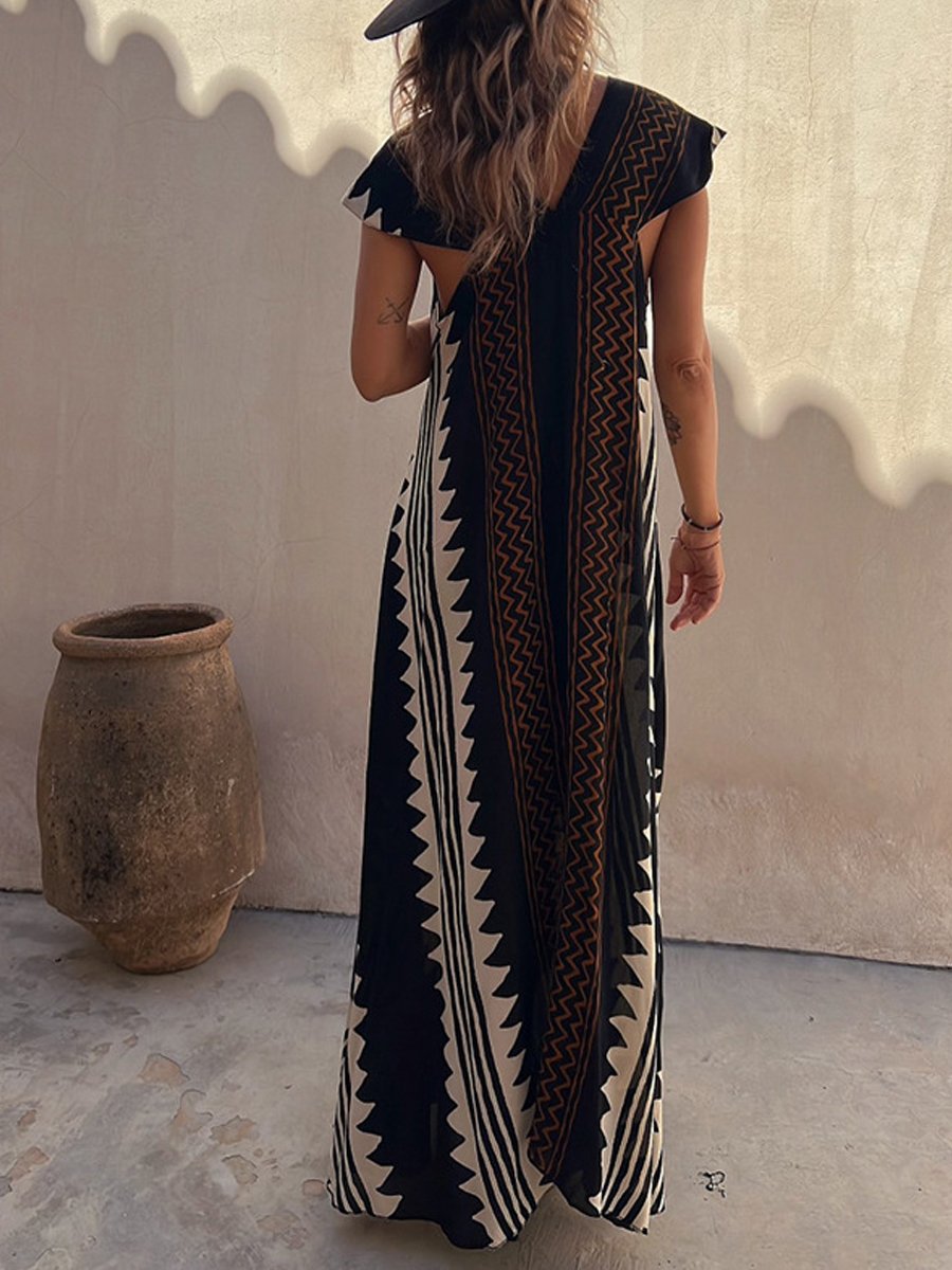 Boho™ | Robe sans manches à col en V 