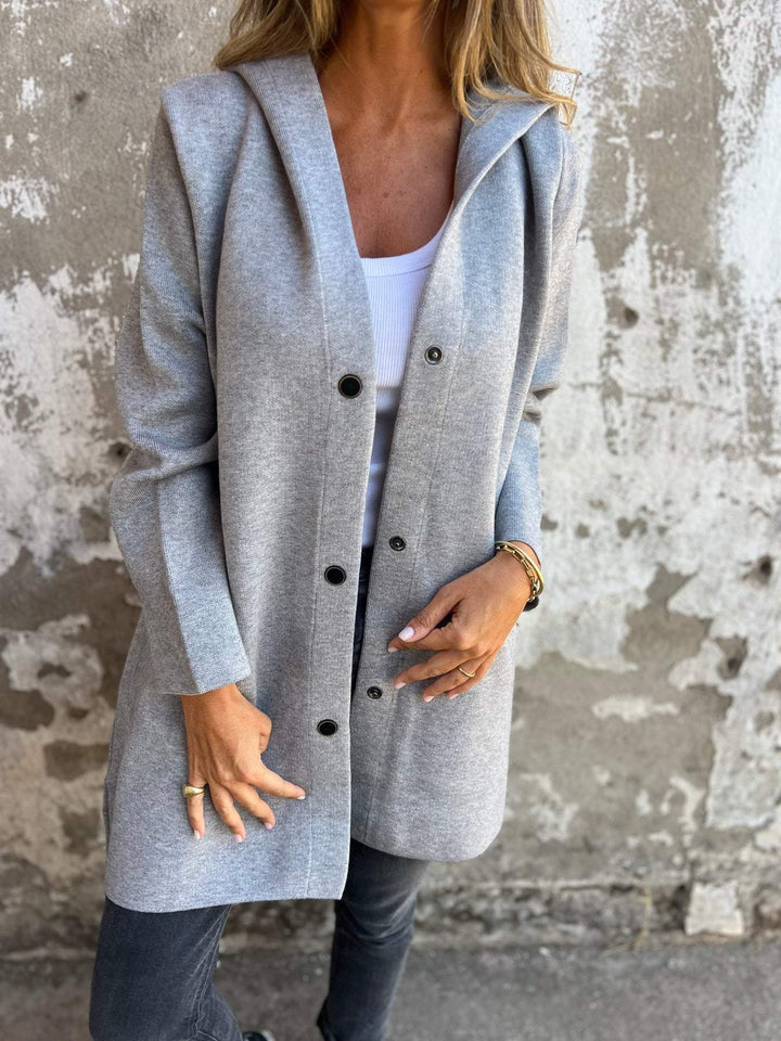 Ella | Veste à capuche décontractée avec bouton unique 