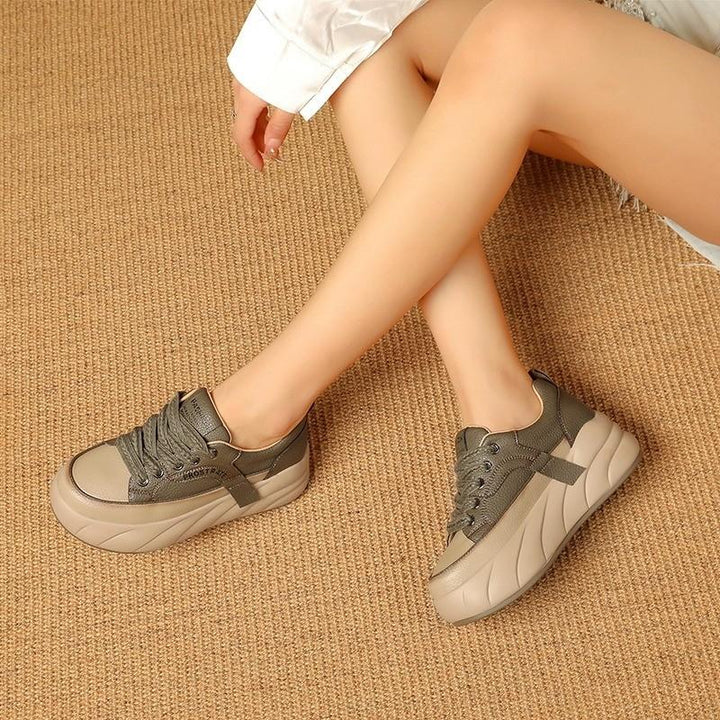 Baskets en cuir orthopédique hautes 