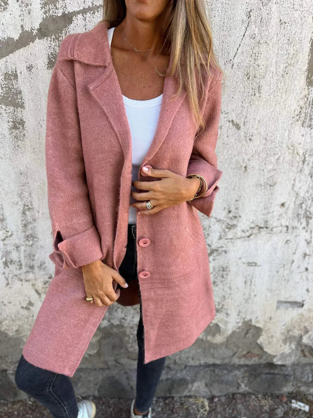 Teni™ | Manteau long décontracté élégant avec poches pratiques 