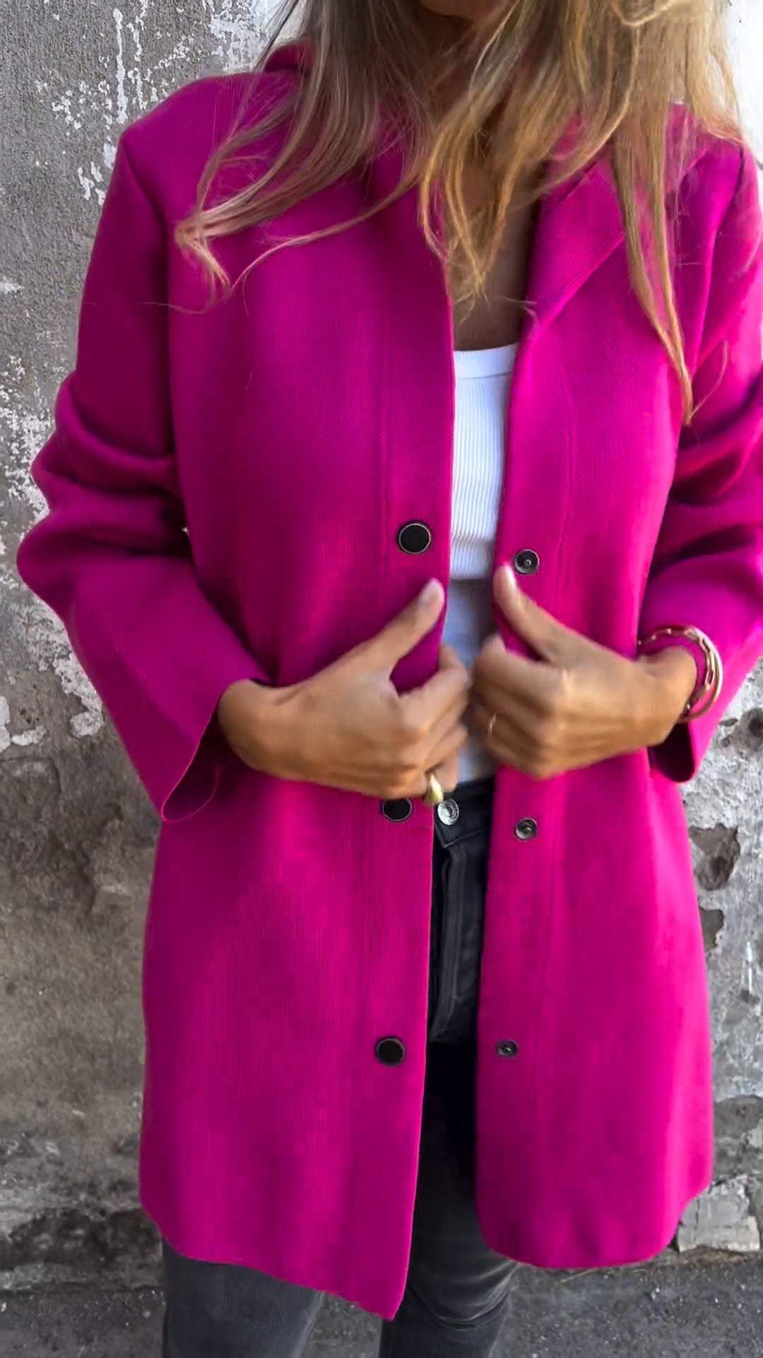 Ella | Veste à capuche décontractée avec bouton unique 