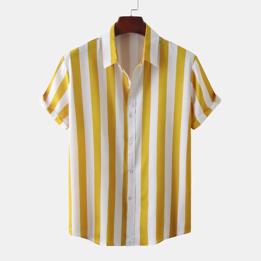 Chemise d'été rayée respirante 