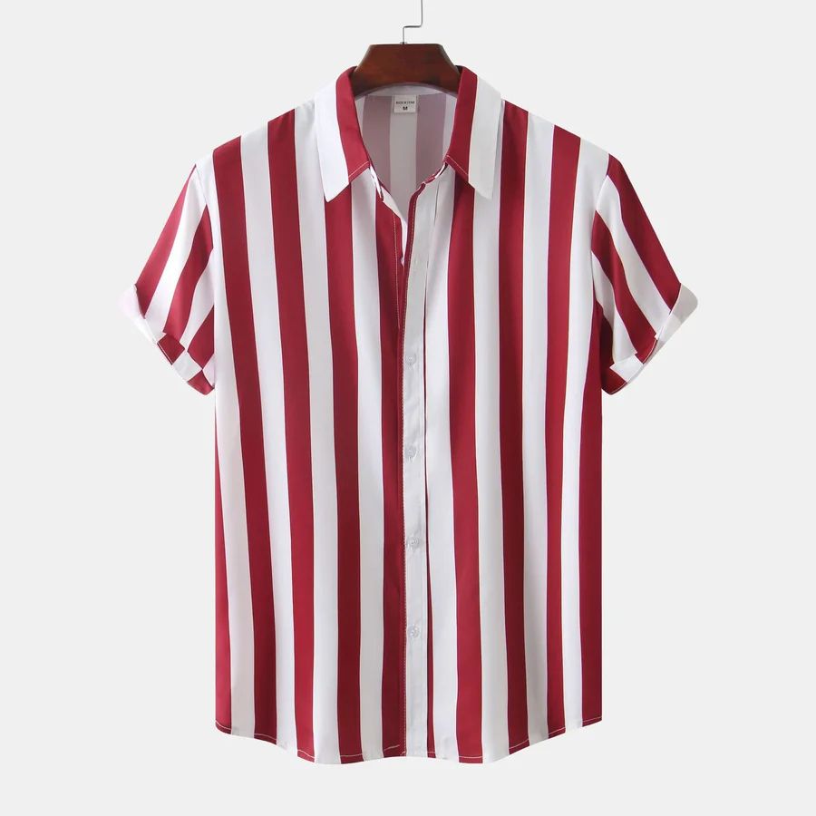 Chemise d'été rayée respirante 
