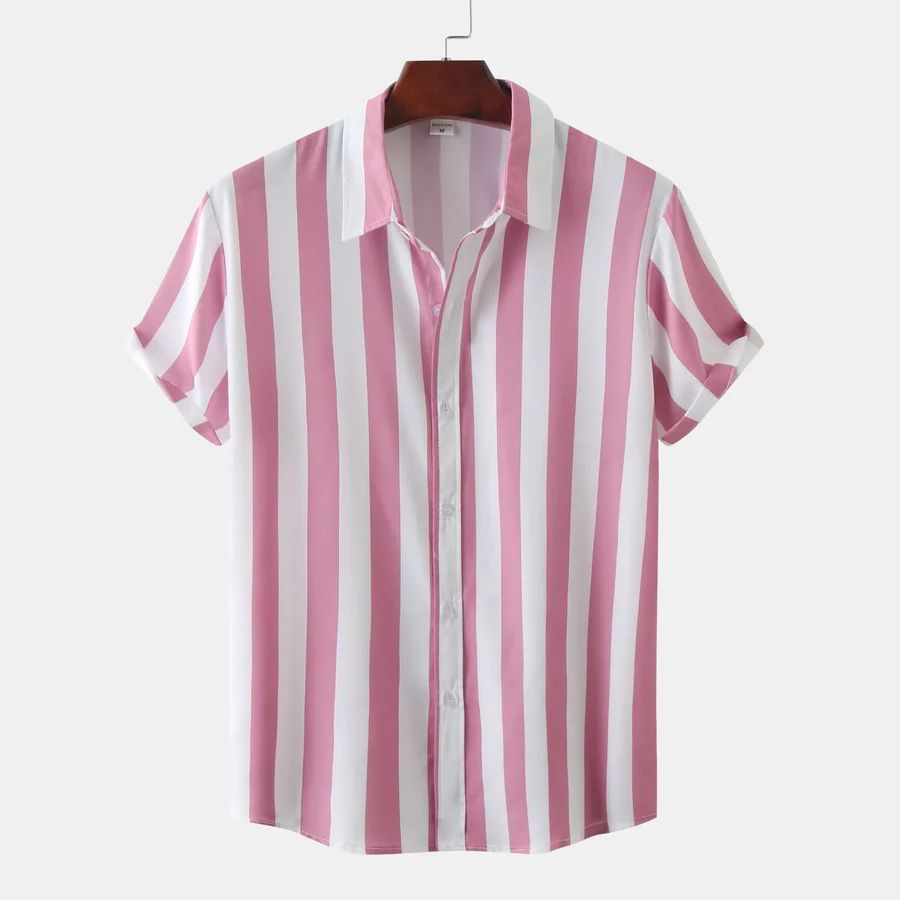 Chemise d'été rayée respirante 