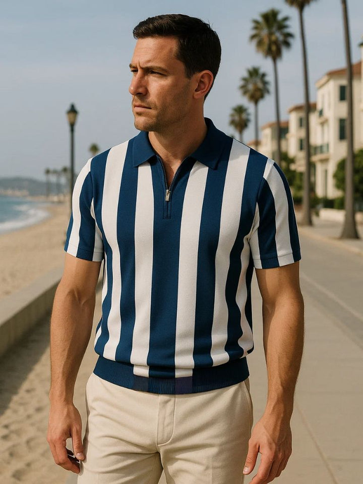 Polo Rayé Marine - Leviana 