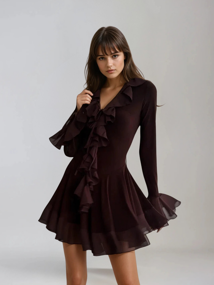 Perla™ | Graceful V-Neck Lace Dress