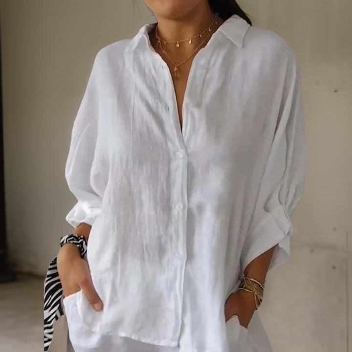 Linda - Blouse Élégante en Lin 