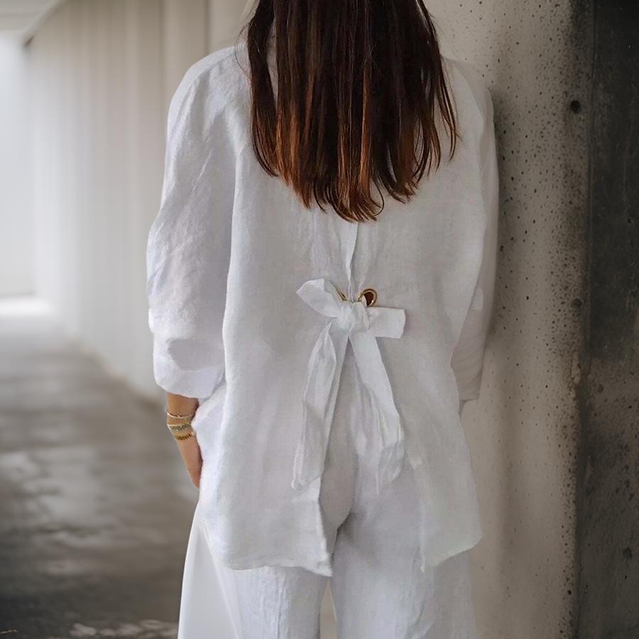 Linda - Blouse Élégante en Lin 