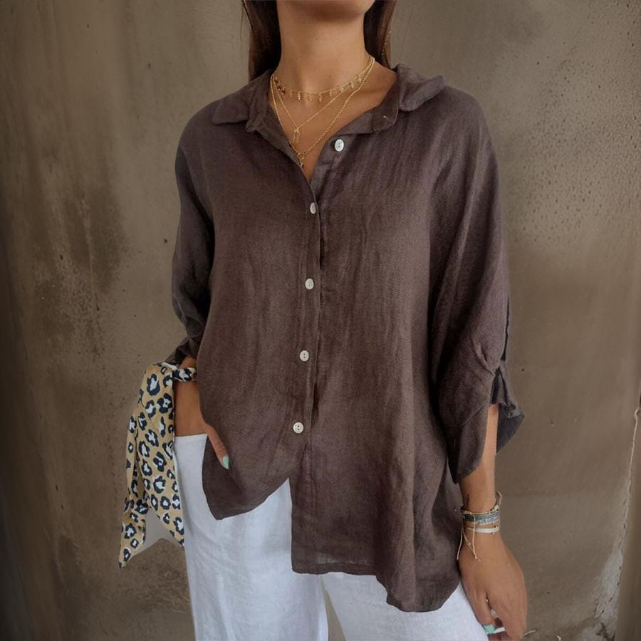 Linda - Blouse Élégante en Lin 