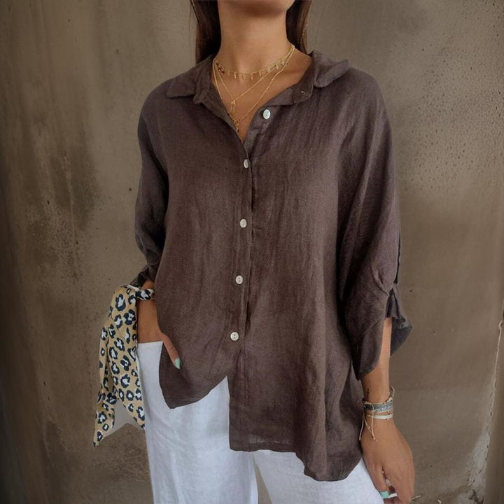 Linda - Blouse Élégante en Lin 