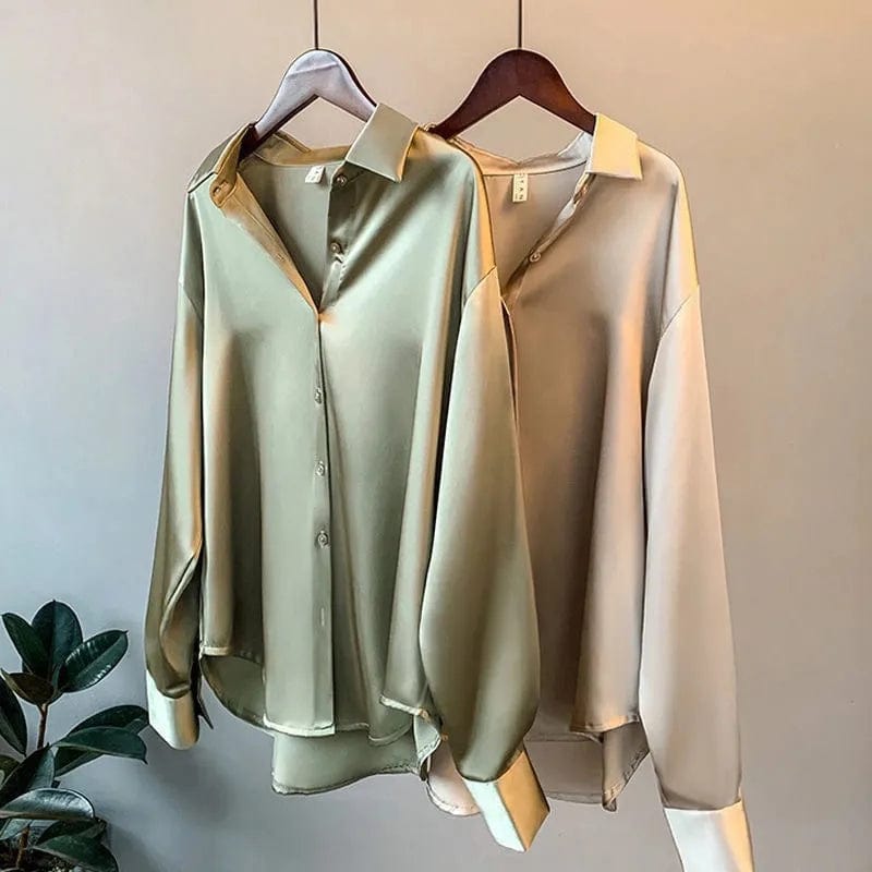 Margot - Blouse en satin élégante 