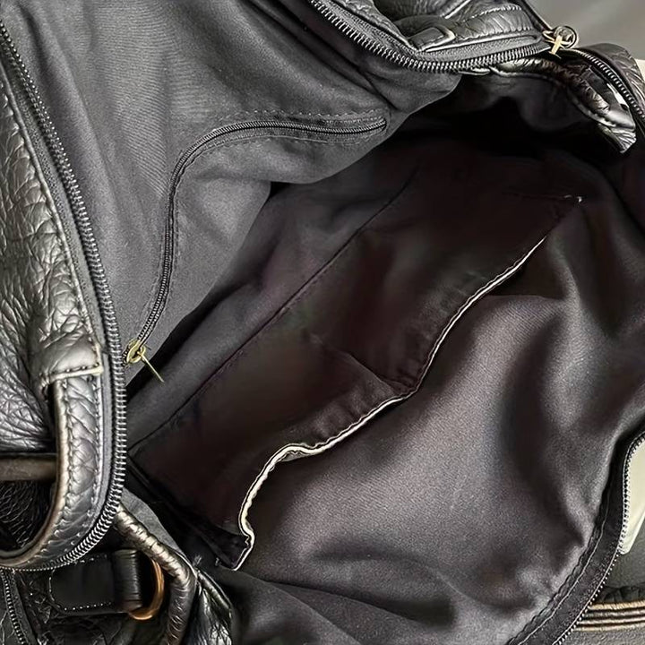 Rafael™ | Stylish Vintage Black Leather Handbag