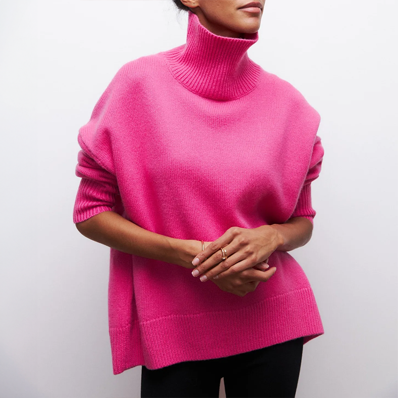 Amelia | Pull à col roulé en tricot élégant 