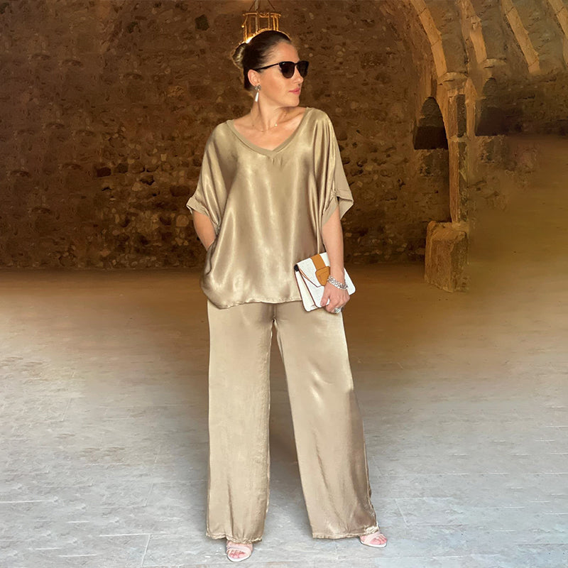 Pauline - Ensemble en satin brillant 