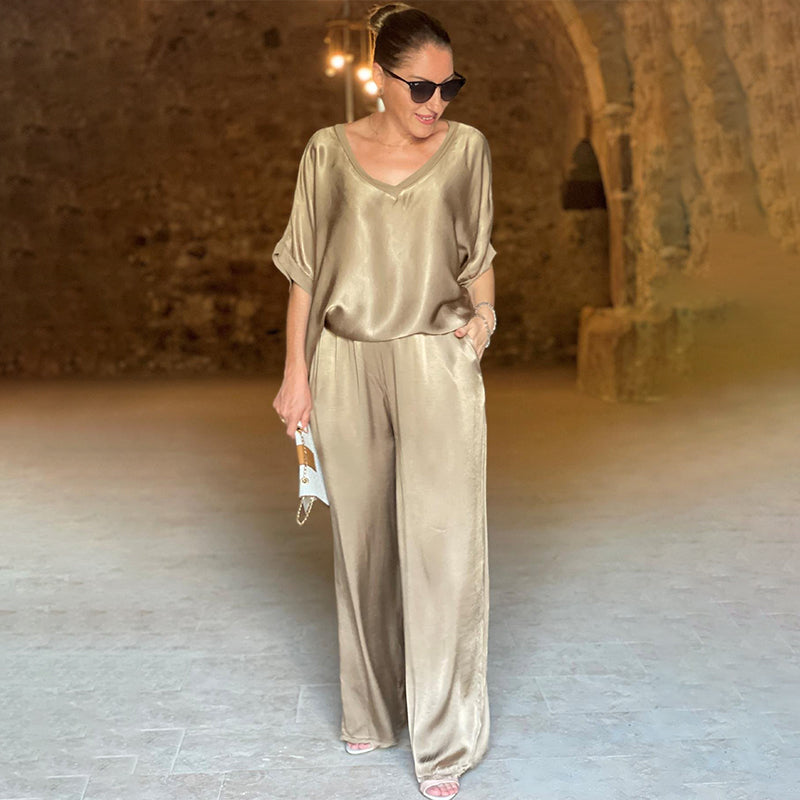 Pauline - Ensemble en satin brillant 