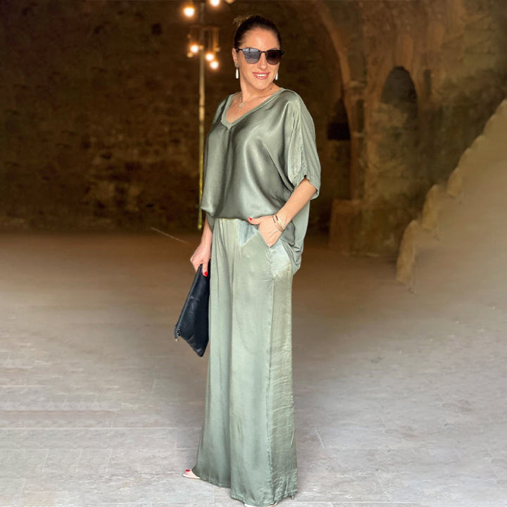 Pauline - Ensemble en satin brillant 