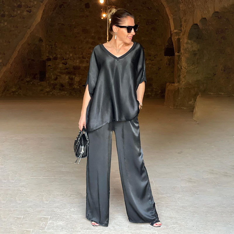 Pauline - Ensemble en satin brillant 