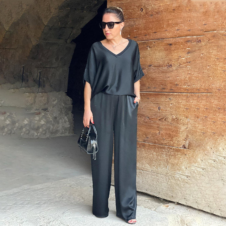 Pauline - Ensemble en satin brillant 