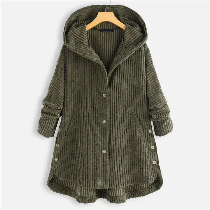 Elisa™ | Manteau à capuche côtelé 