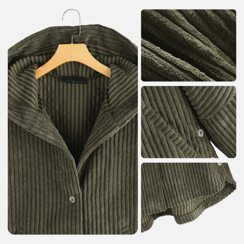 Elisa™ | Manteau à capuche côtelé 