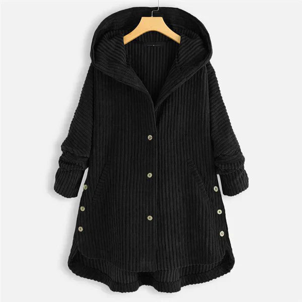 Elisa™ | Manteau à capuche côtelé 