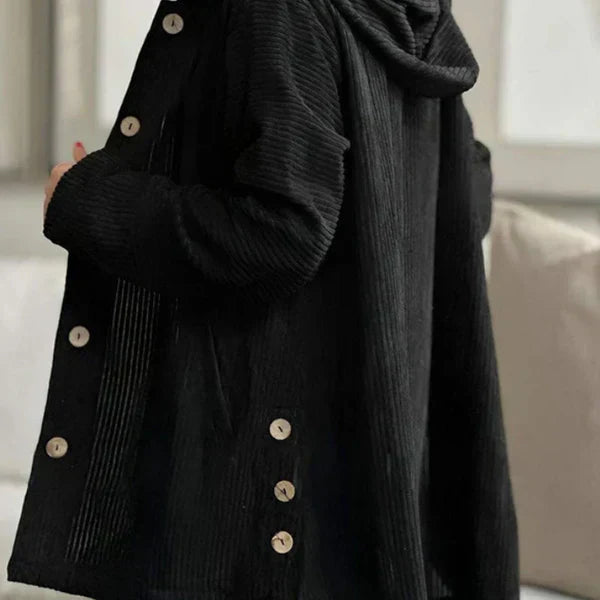 Elisa™ | Manteau à capuche côtelé 