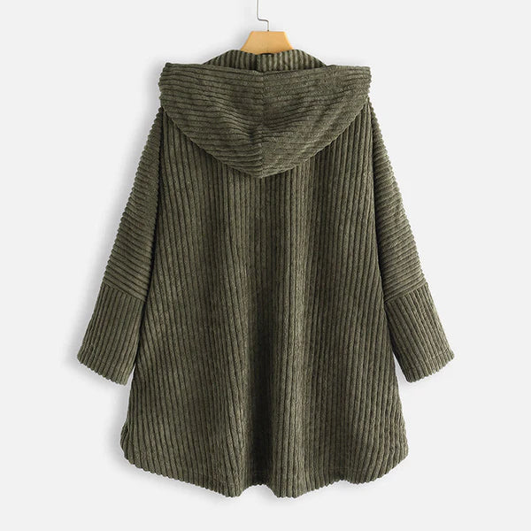 Elisa™ | Manteau à capuche côtelé 