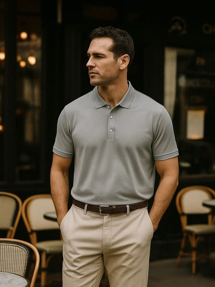 Polo Gris Acier – Leviana 