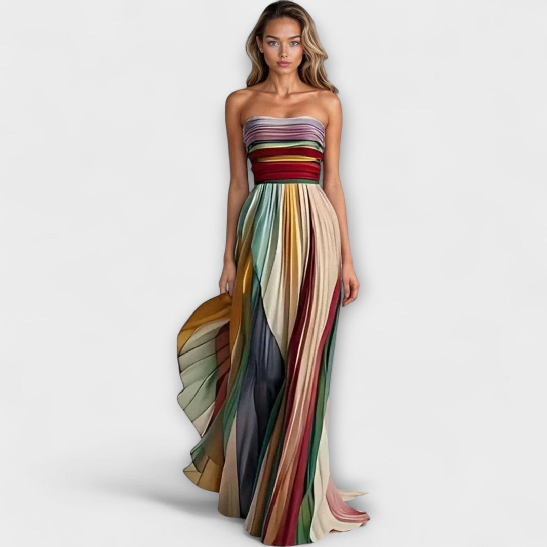 Léna | Robe sans manches aux couleurs vives 