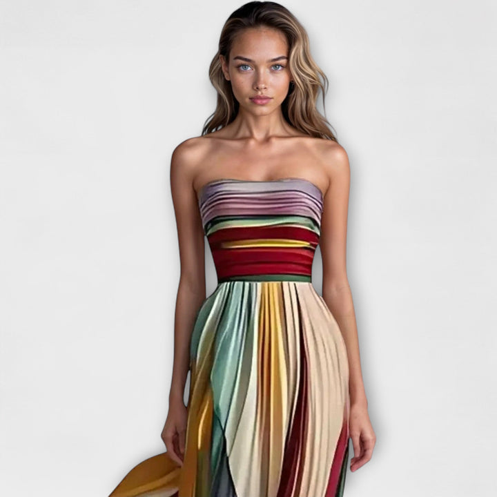 Léna | Robe sans manches aux couleurs vives 