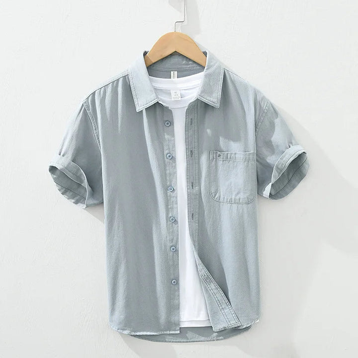 Chemise en coton à manches courtes 