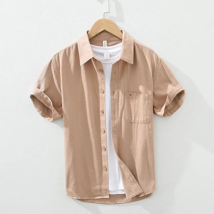 Chemise en coton à manches courtes 