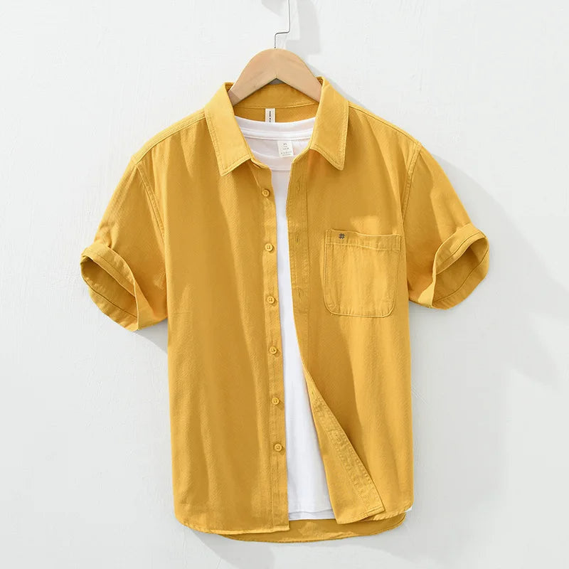 Chemise en coton à manches courtes 