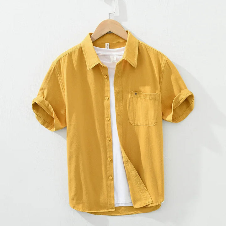 Chemise en coton à manches courtes 
