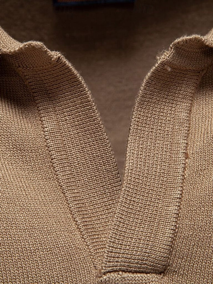 Polo en velours bronzé – Leviana 