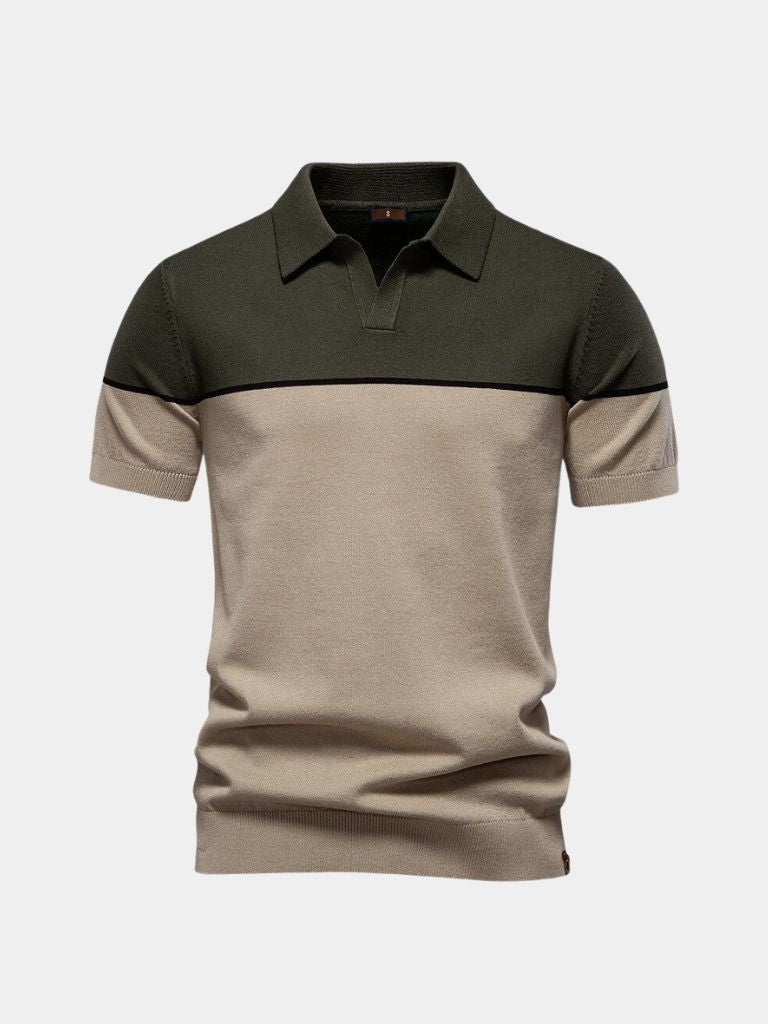 Polo en velours bronzé – Leviana 