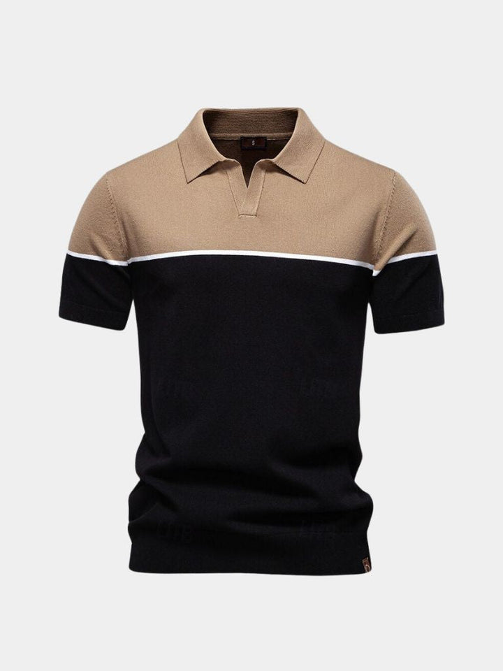 Polo en velours bronzé – Leviana 