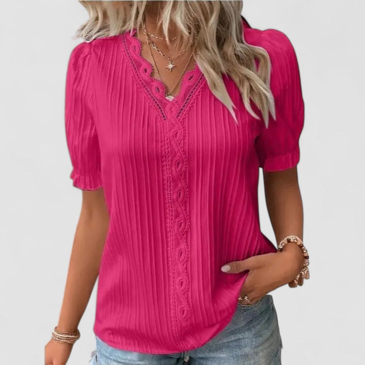 Octavia™ | Scalloped V-Neck Sweater